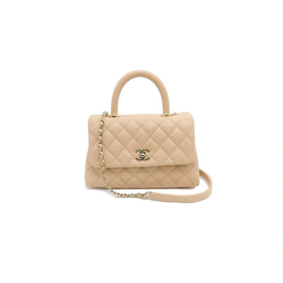 Soft Chanel Coco handle flap shoulder bag PM 1129