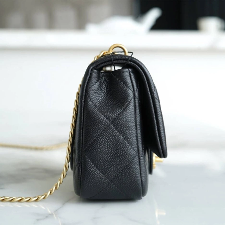 Chanel Love Gold Ball Chain Shoulder Bag Compact 1084