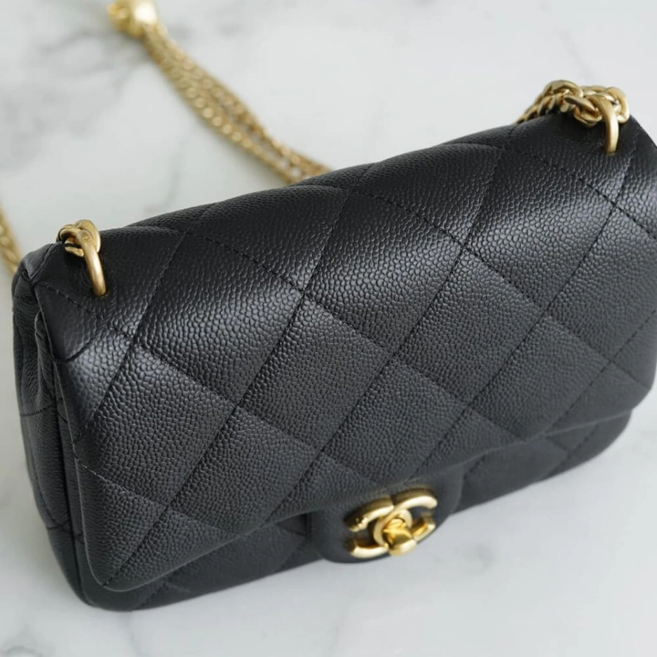 Chanel Love Gold Ball Chain Shoulder Bag Compact 1084