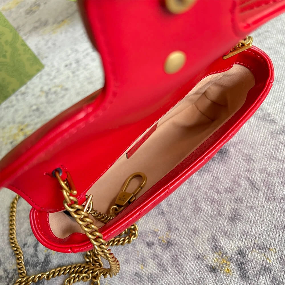 Packable GG Marmont matelasse leather super mini bag 971