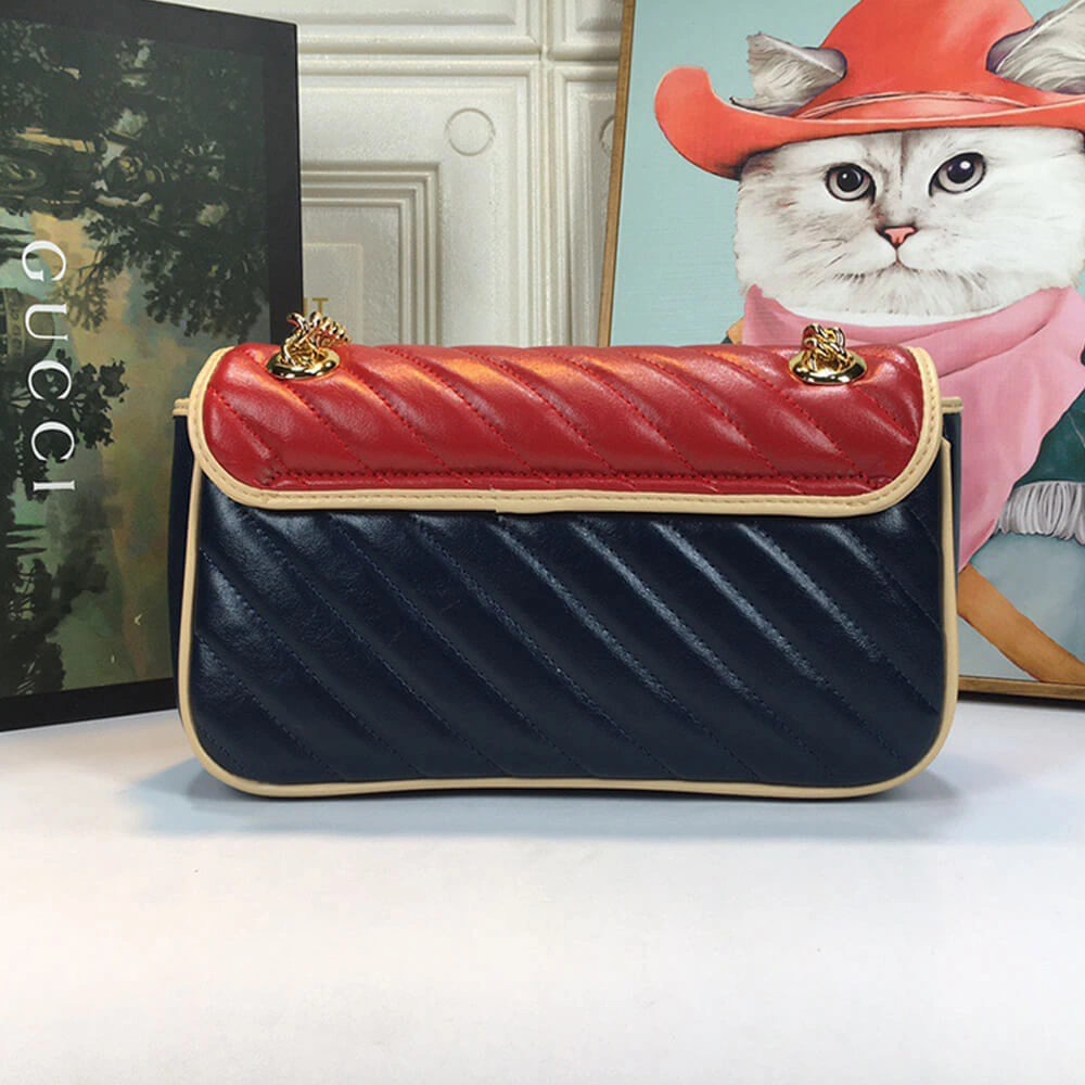 WeatherProof GG Marmont small matelasse shoulder bag 959