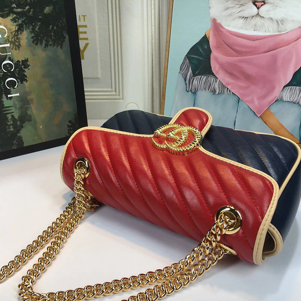 WeatherProof GG Marmont small matelasse shoulder bag 959