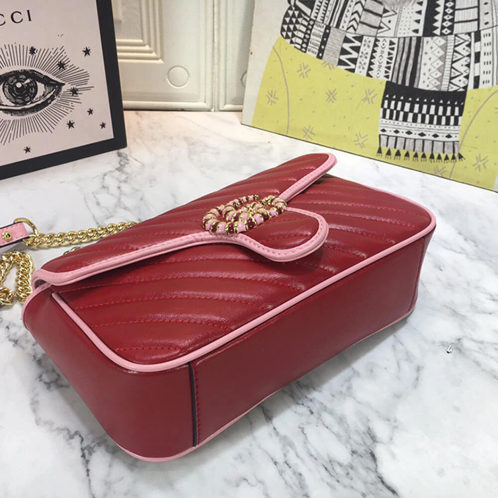 TravelReady GG Marmont small matelasse shoulder bag 954