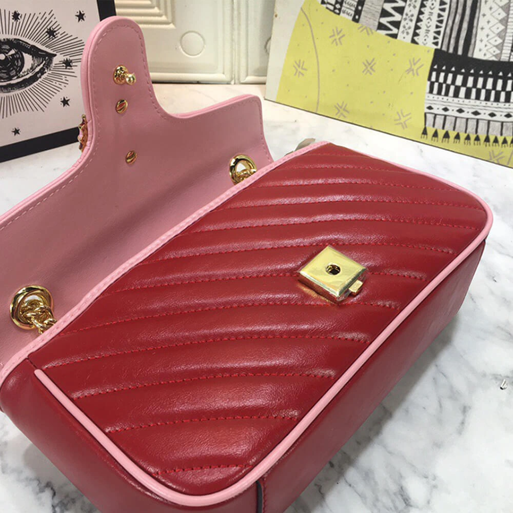 TravelReady GG Marmont small matelasse shoulder bag 954
