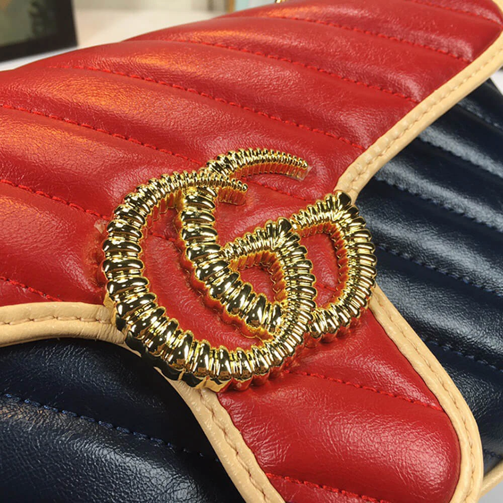 WeatherProof GG Marmont small matelasse shoulder bag 959