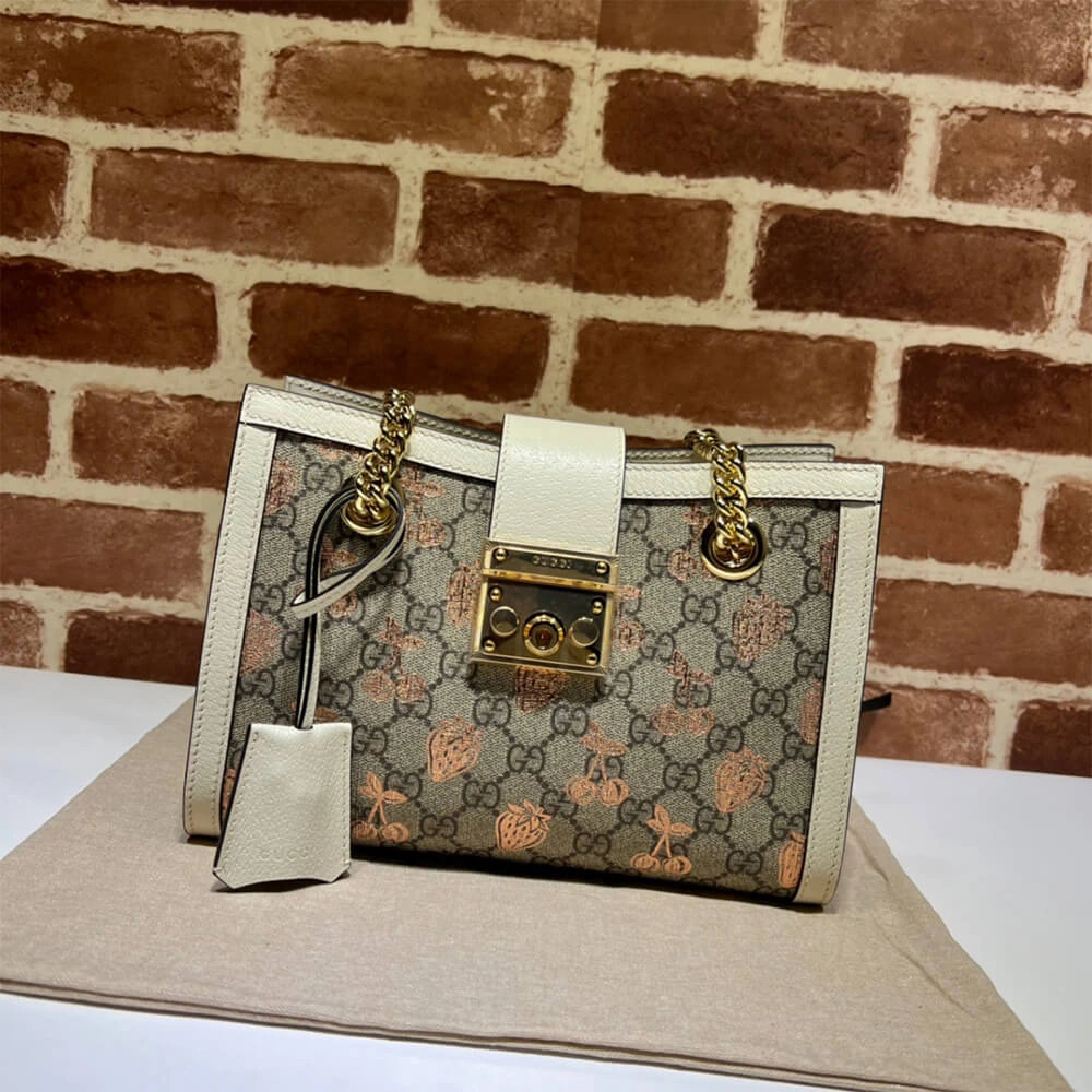 GG Padlock small berry tote bag Functional 1043