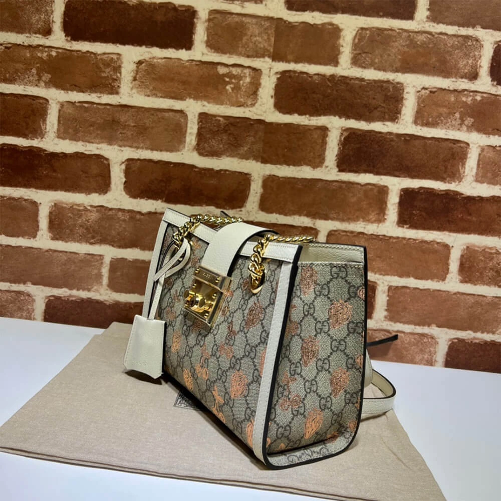 GG Padlock small berry tote bag Functional 1043