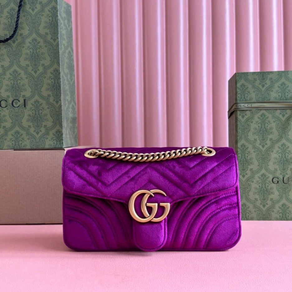 GG Velvet Small Marmont shoulder bag SoftTouch 880