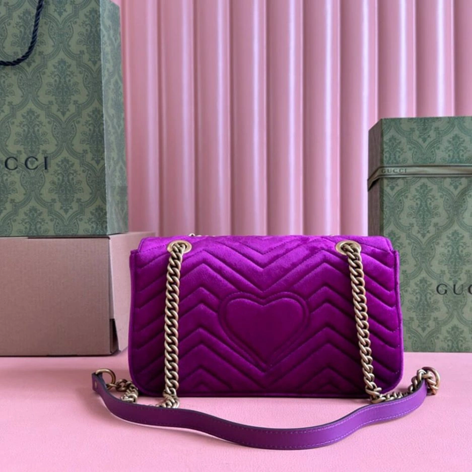 GG Velvet Small Marmont shoulder bag SoftTouch 880