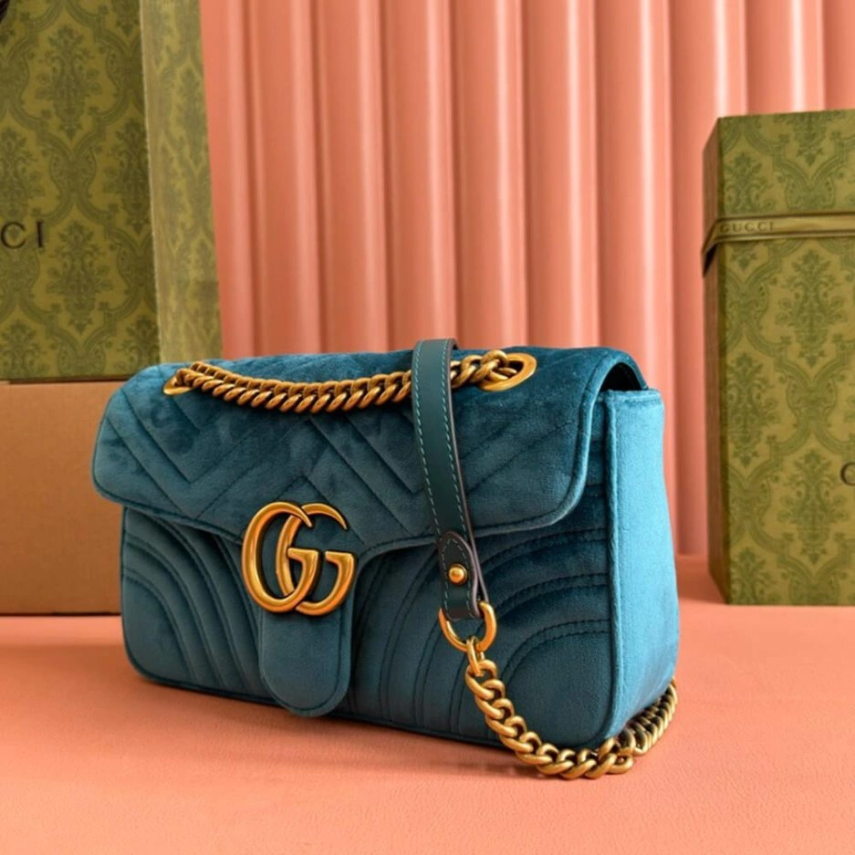 ComfortFit GG Velvet Small Marmont shoulder bag 931