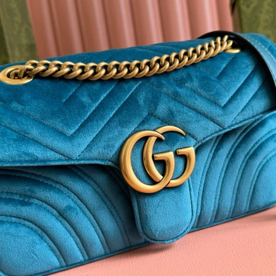 ComfortFit GG Velvet Small Marmont shoulder bag 931