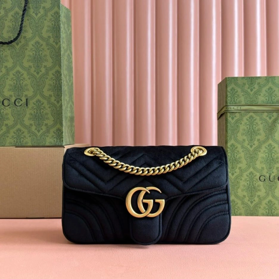 GG Velvet Small Marmont shoulder bag Bold 862