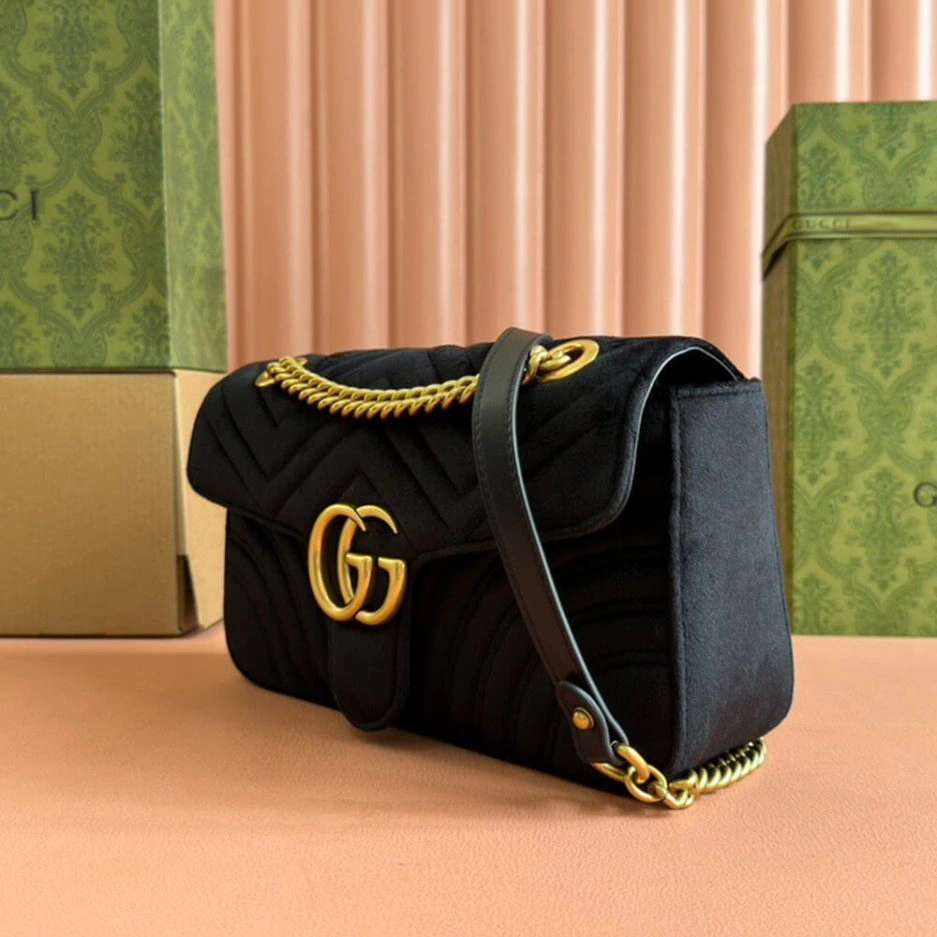 GG Velvet Small Marmont shoulder bag Bold 862