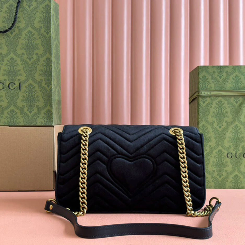 GG Velvet Small Marmont shoulder bag Bold 862