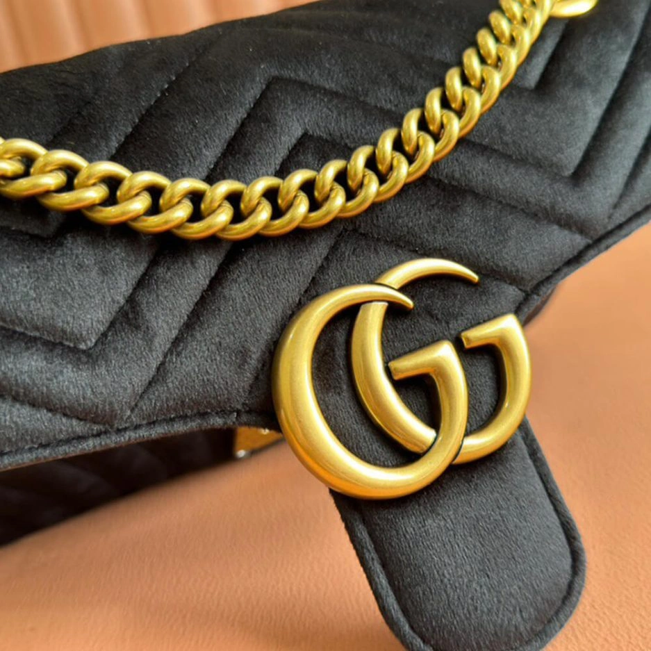GG Velvet Small Marmont shoulder bag Bold 862