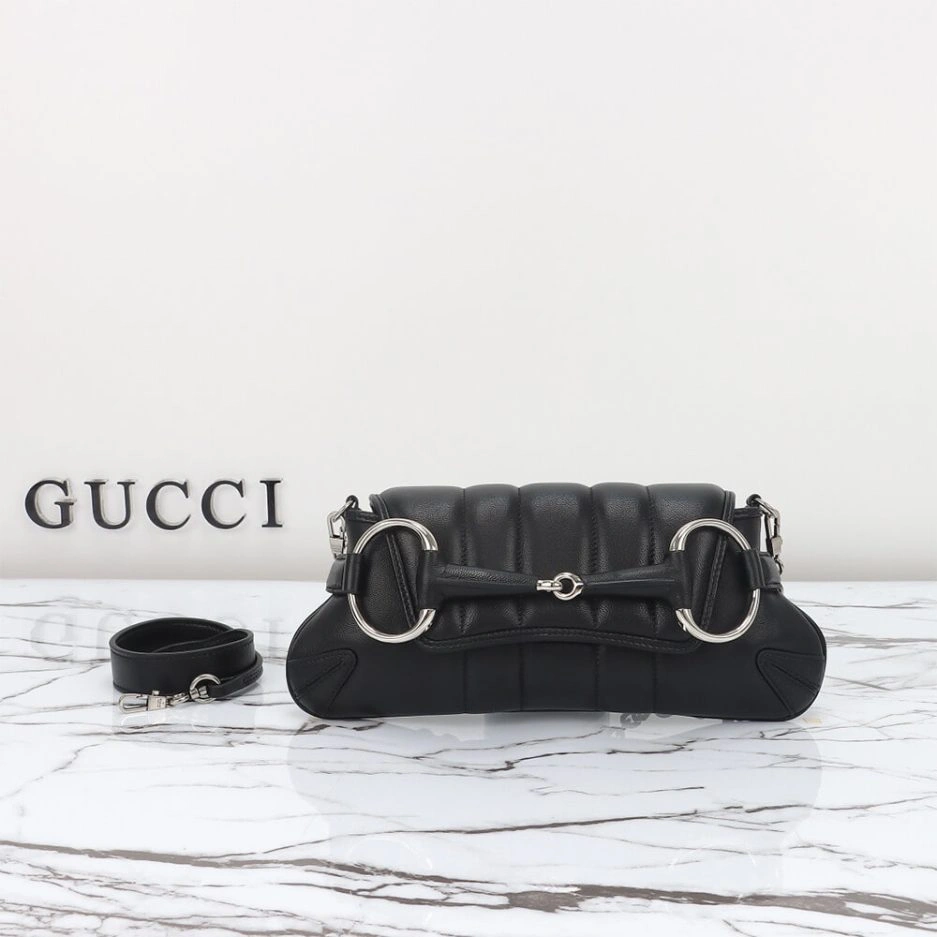 GUCCI HORSEBIT CHAIN SMALL SHOULDER BAG SmoothTexture 843