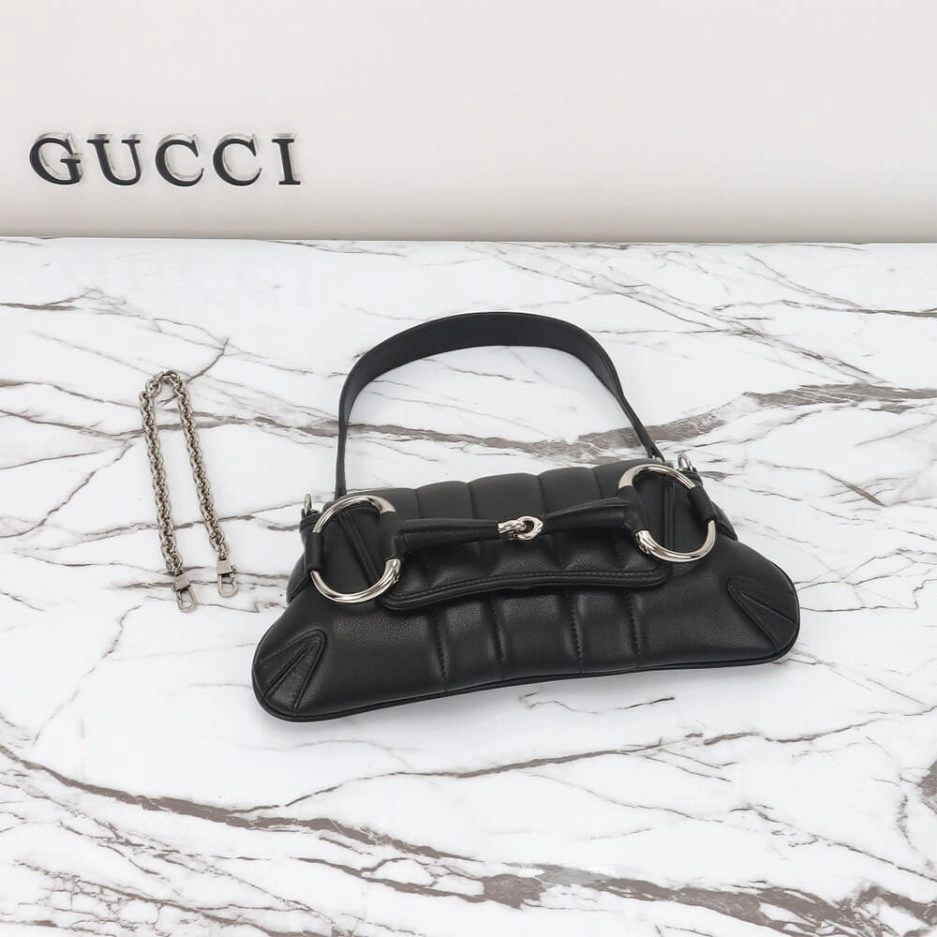 GUCCI HORSEBIT CHAIN SMALL SHOULDER BAG SmoothTexture 843