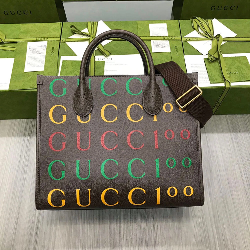 Vibrant Gucci 100 small tote bag 906