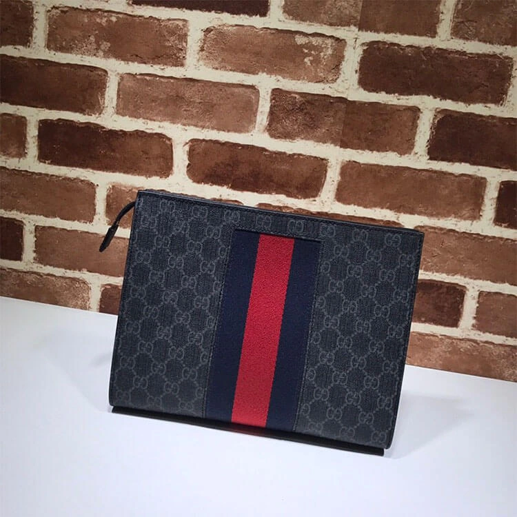 Bright Gucci GG Black Pouch 986