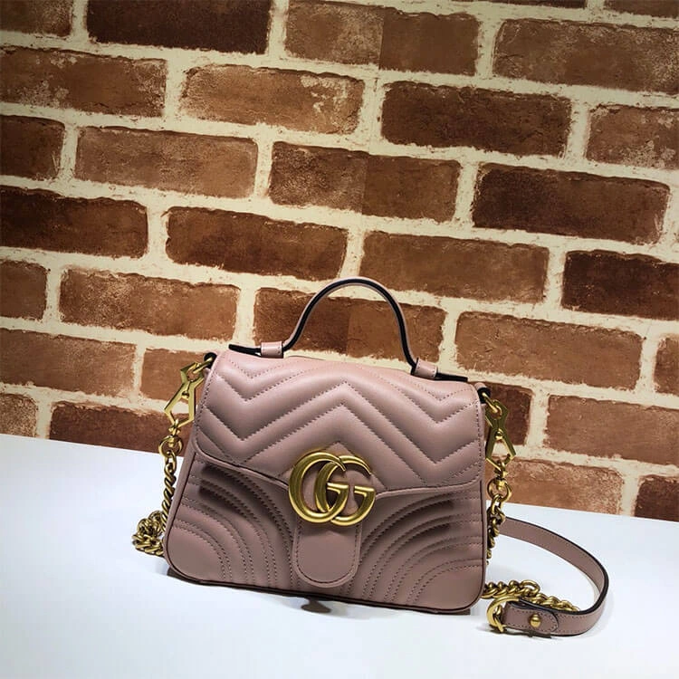 Soft Gucci GG Marmont Mini Top Handle Bag 1029