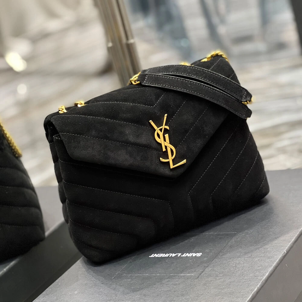 LOULOU SMALL CHAIN BAG IN “Y” QUILTED SUEDE ModernLook 1412