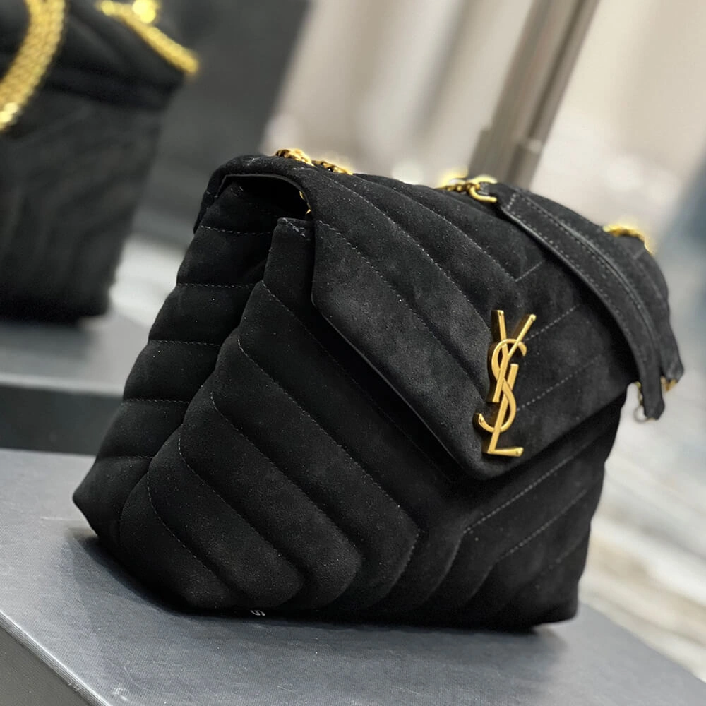 LOULOU SMALL CHAIN BAG IN “Y” QUILTED SUEDE ModernLook 1412