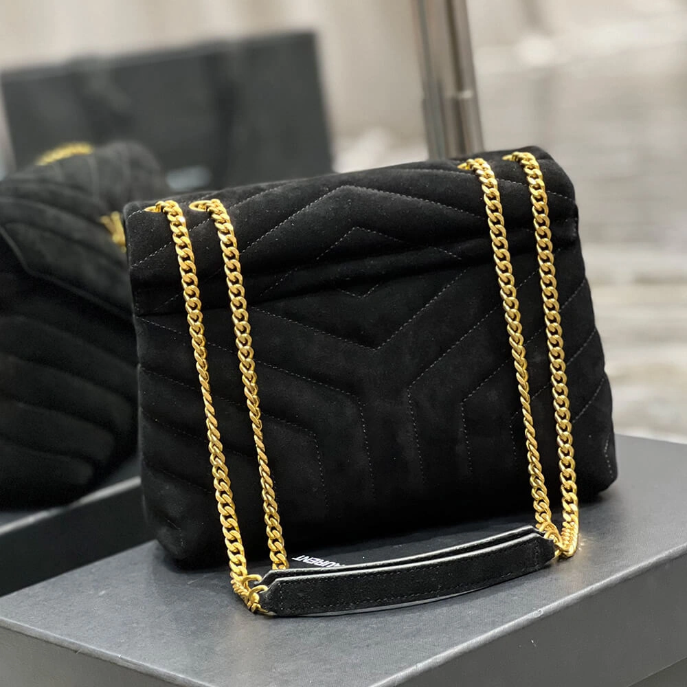 LOULOU SMALL CHAIN BAG IN “Y” QUILTED SUEDE ModernLook 1412