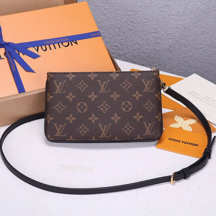 Sleek LV Double Zip Pochette 740