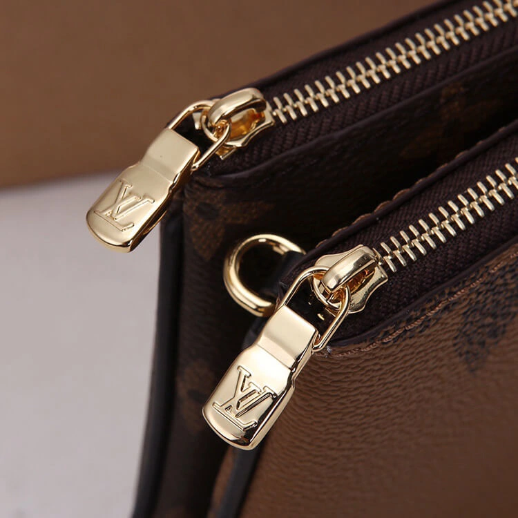 Sleek LV Double Zip Pochette 740