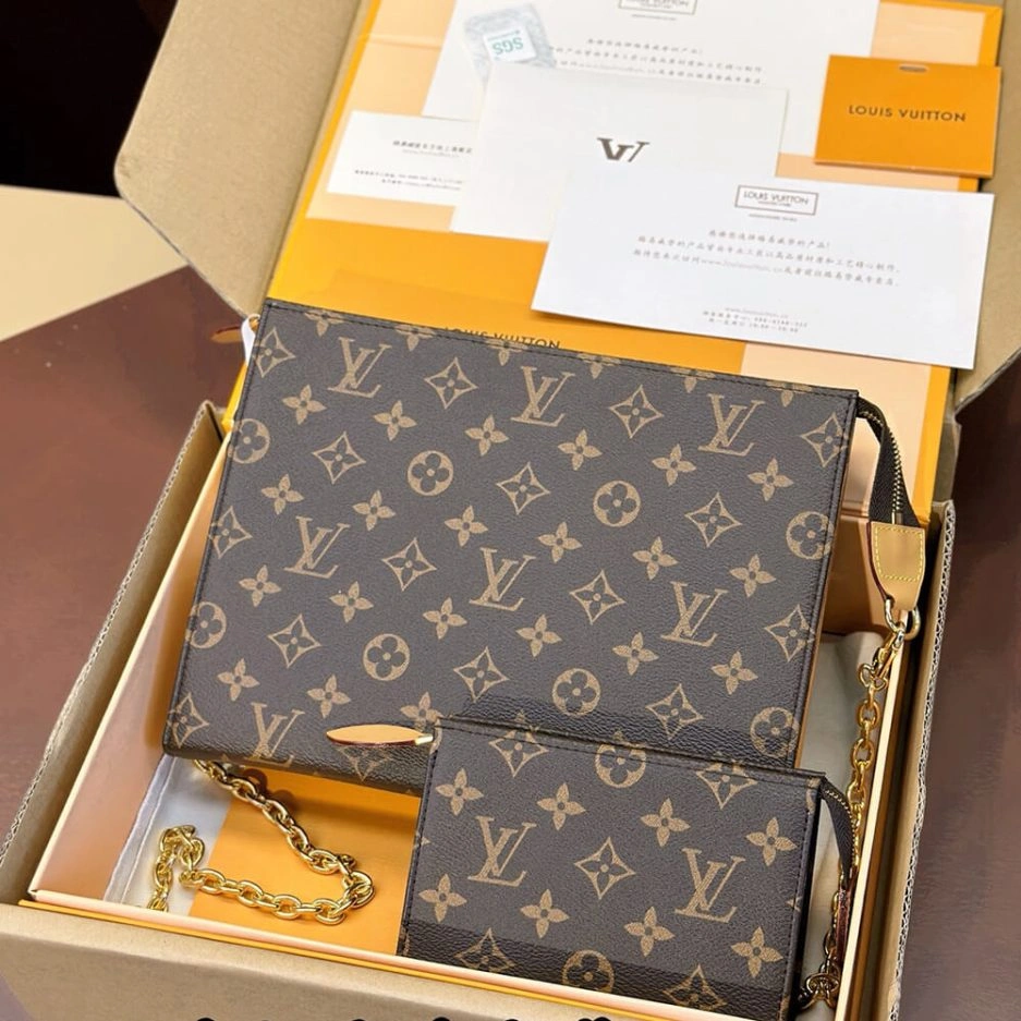 Supportive LV Toiletry Pouch On Chain 358