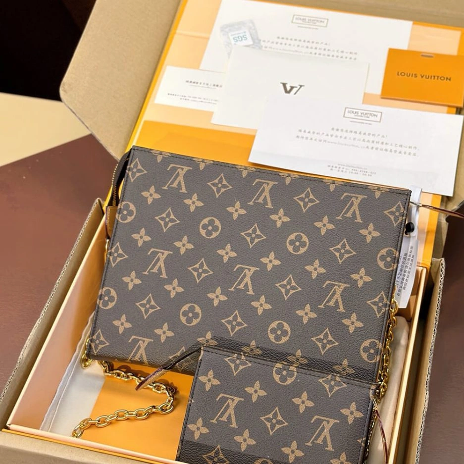 Supportive LV Toiletry Pouch On Chain 358