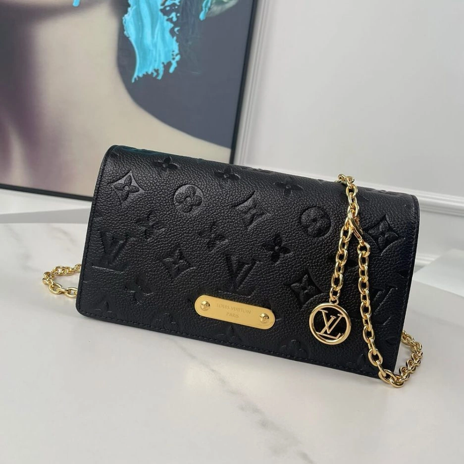WaterResistant LV Wallet On Chain Lily 375
