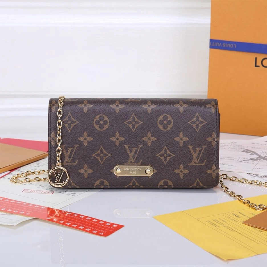 Contemporary LV Wallet On Chain Lily 366