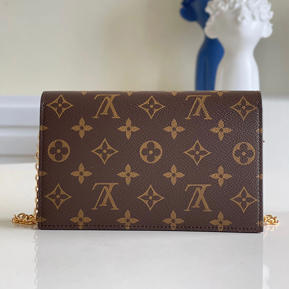 Louis Vuitton FLORE CHAIN WALLET Stylish 503