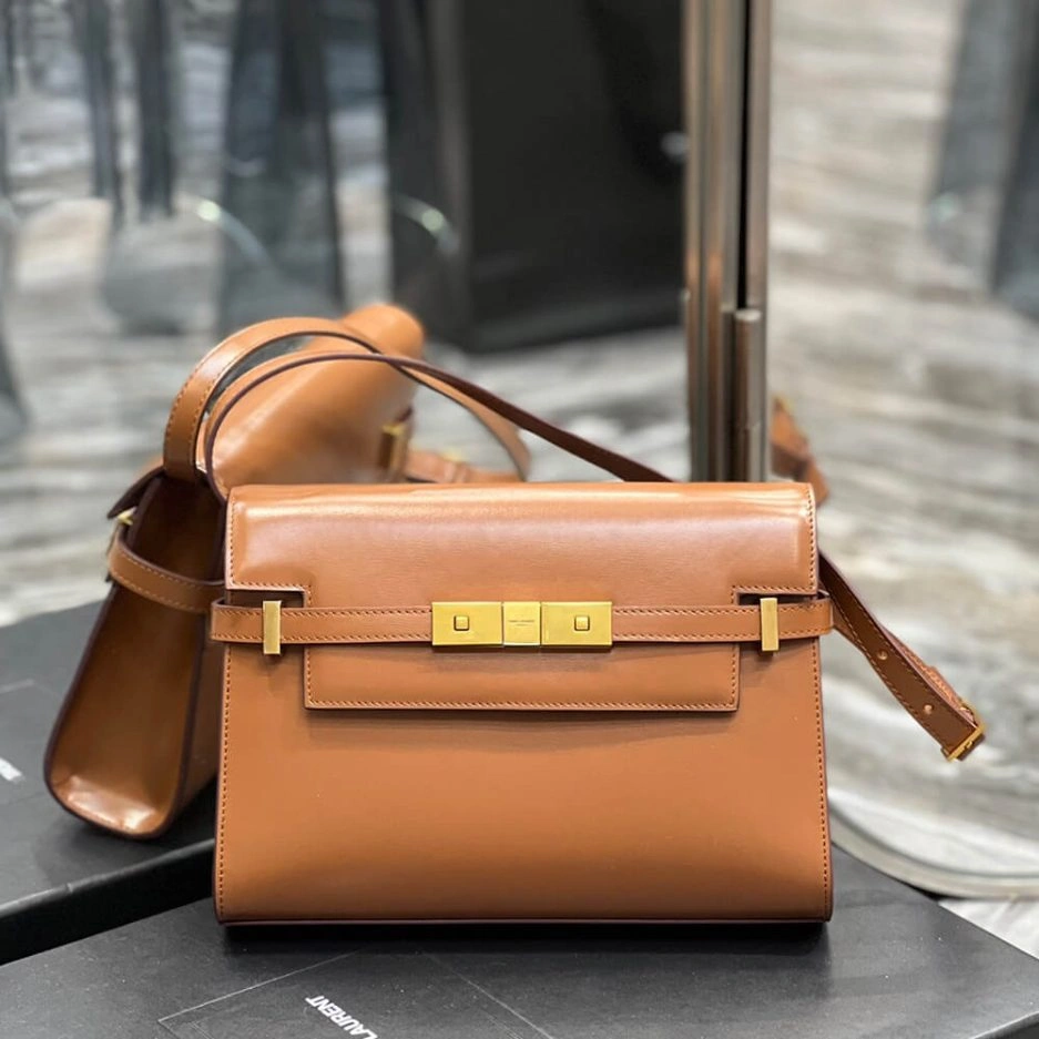MANHATTAN SMALL SHOULDER BAG IN BOX SAINT LAURENT LEATHER Casual 1499