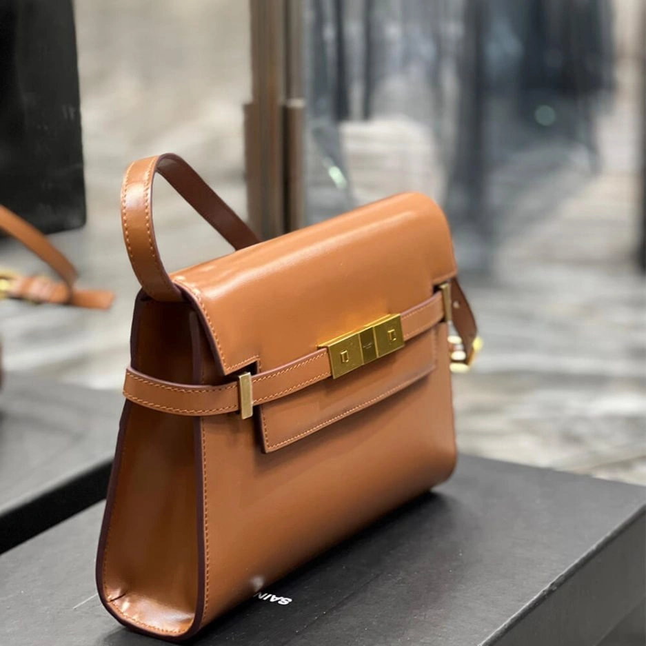 MANHATTAN SMALL SHOULDER BAG IN BOX SAINT LAURENT LEATHER Casual 1499