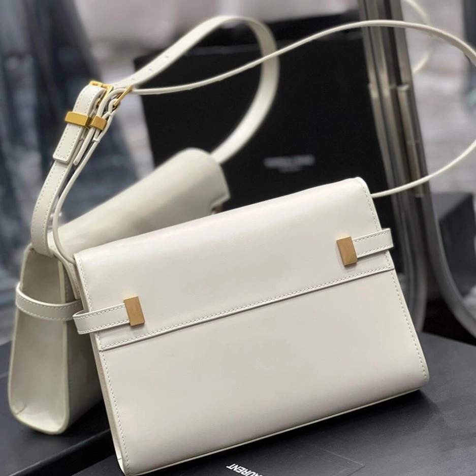 MANHATTAN SMALL SHOULDER BAG IN BOX SAINT LAURENT LEATHER ZipUp 1434