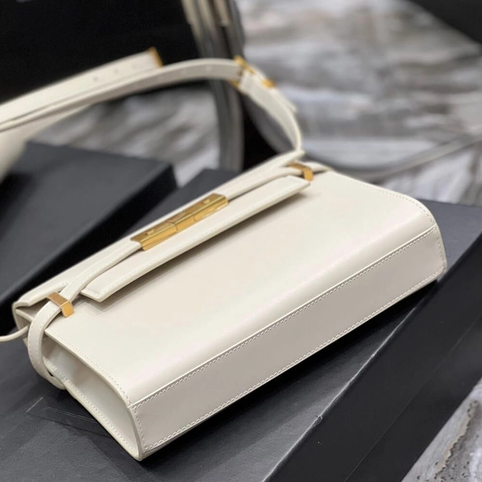 MANHATTAN SMALL SHOULDER BAG IN BOX SAINT LAURENT LEATHER ZipUp 1434