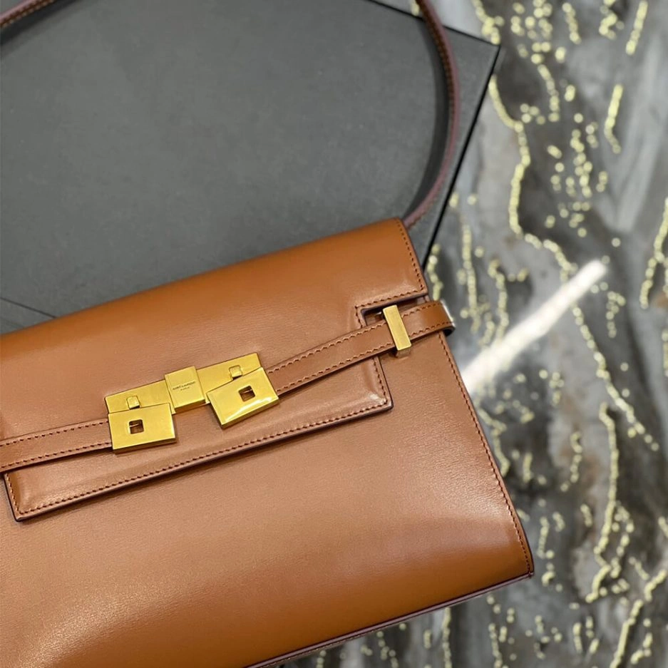 MANHATTAN SMALL SHOULDER BAG IN BOX SAINT LAURENT LEATHER Casual 1499