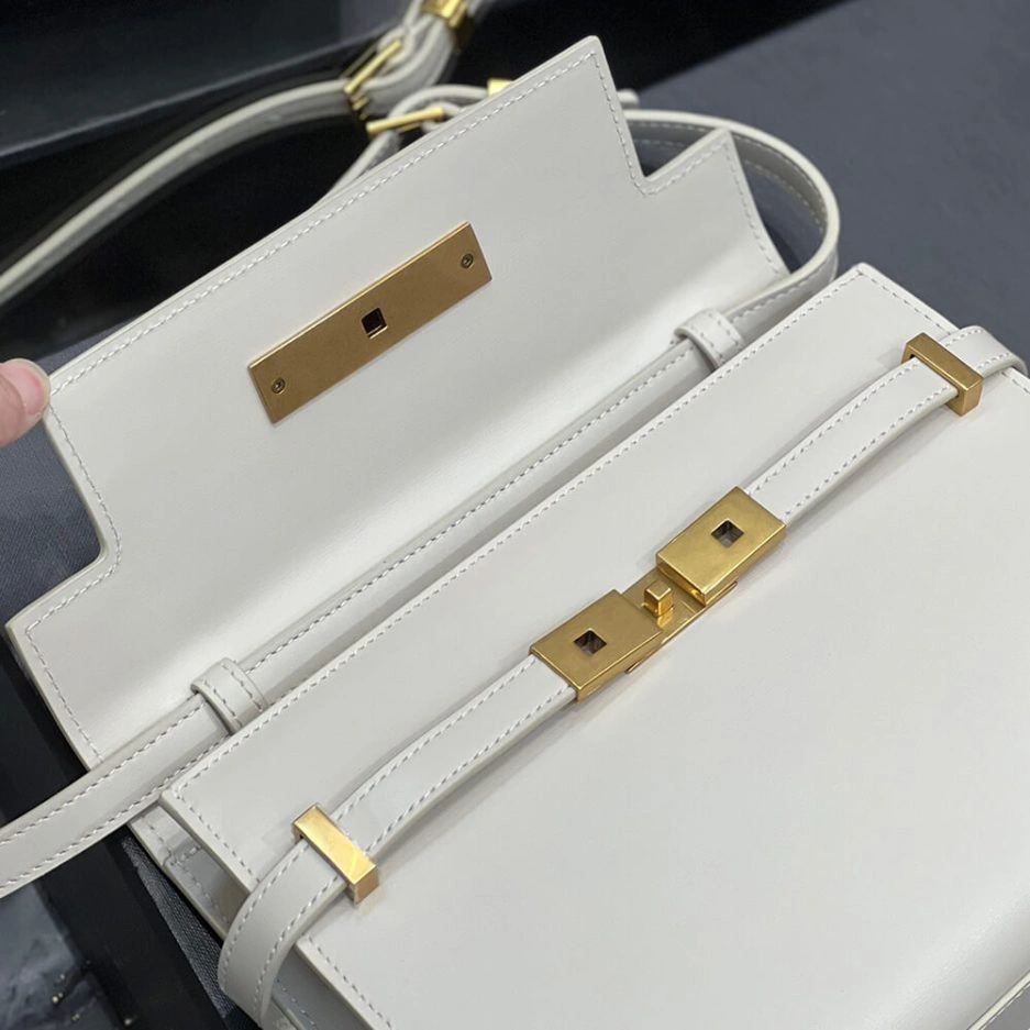 MANHATTAN SMALL SHOULDER BAG IN BOX SAINT LAURENT LEATHER ZipUp 1434