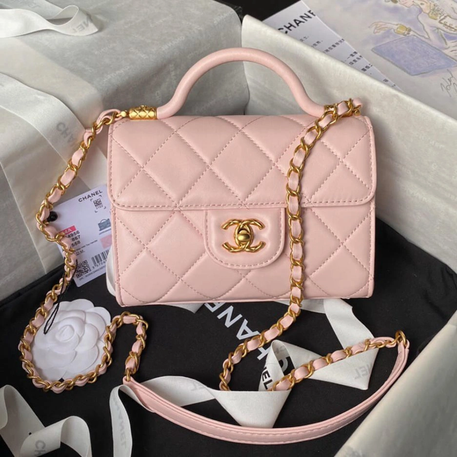 Affordable MINI FLAP BAG WITH TOP HANDLE 1072