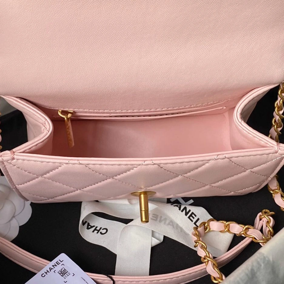 Affordable MINI FLAP BAG WITH TOP HANDLE 1072