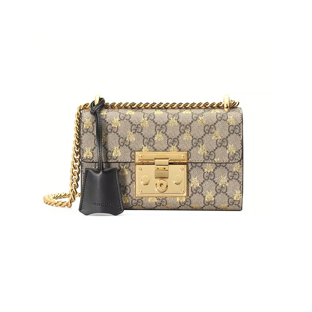 HighQuality Padlock small GG bees shoulder bag 1009