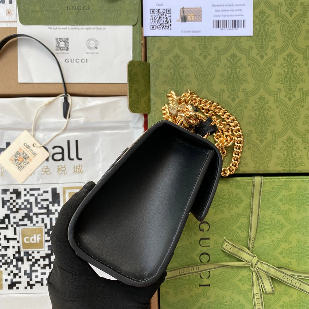 HighQuality Padlock small GG bees shoulder bag 1009