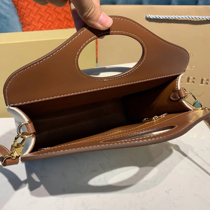 Pocket Medium leather-trimmed canvas tote Effortless 1654