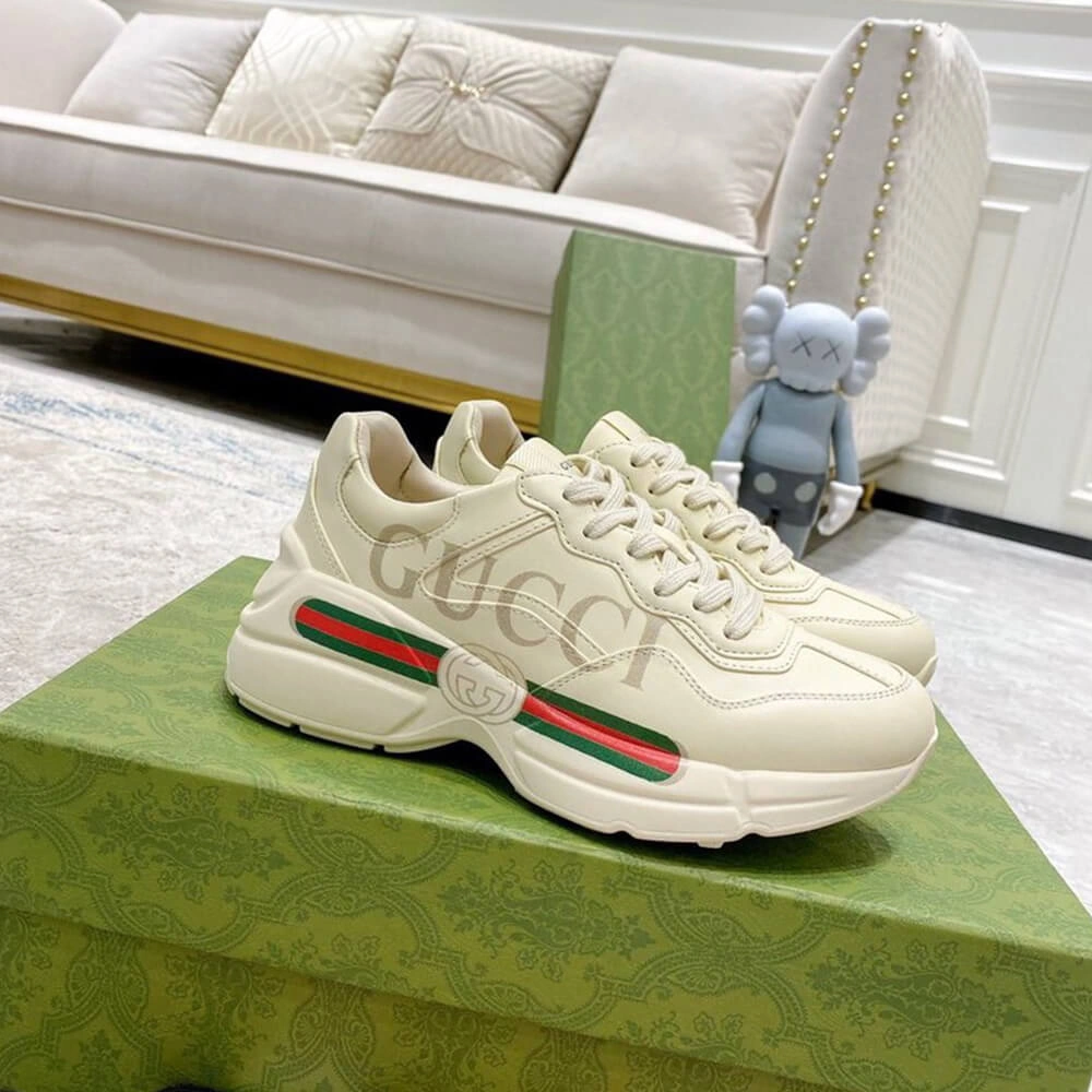 Rhyton Gucci logo leather sneaker Unique 68