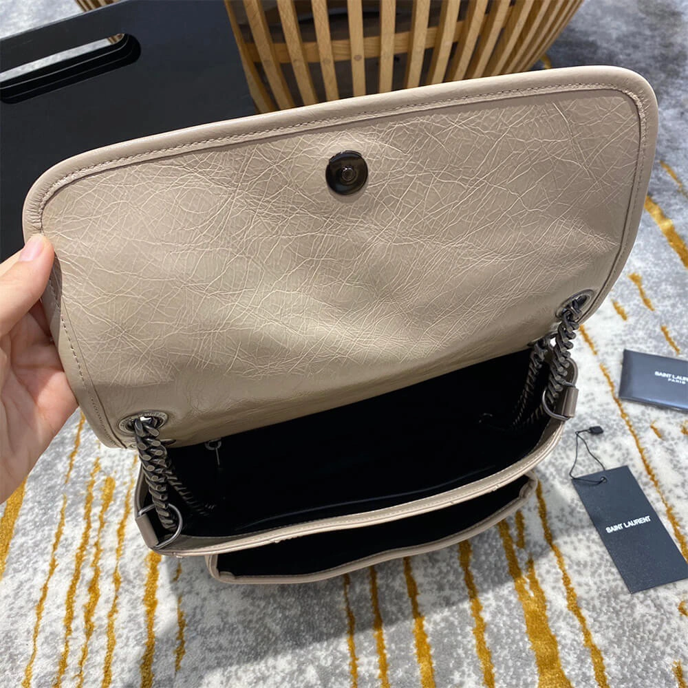 GoodFit SAINT LAURENT NIKI MEDIUM IN CRINKLED VINTAGE LEATHER 1482