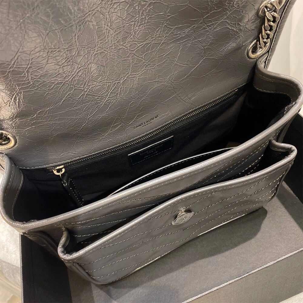 SmartChoice SAINT LAURENT NIKI MEDIUM IN CRINKLED VINTAGE LEATHER 1457