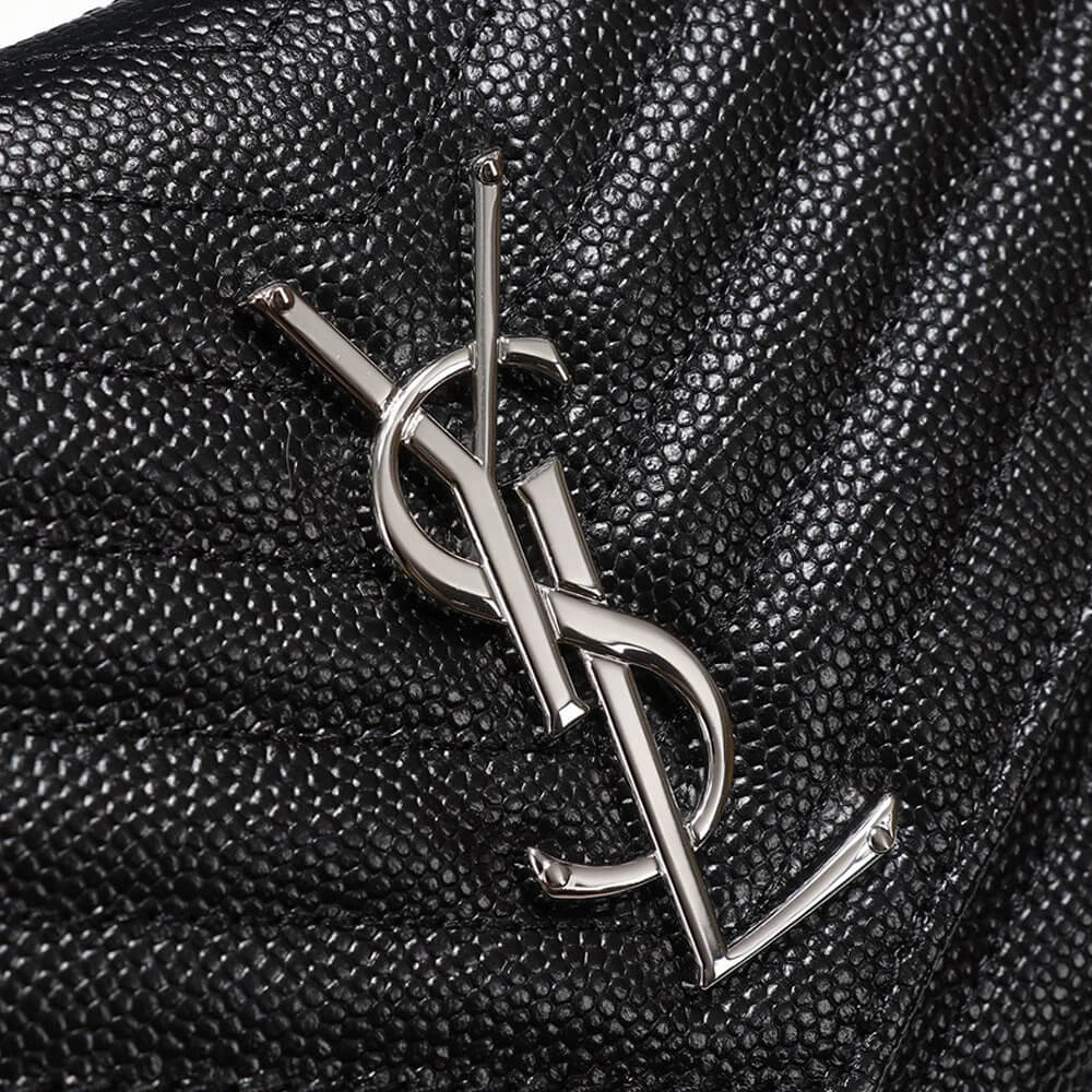 SunProtective Saint Laurent Chain-strap YSL-plaque grained-leather wallet 1484
