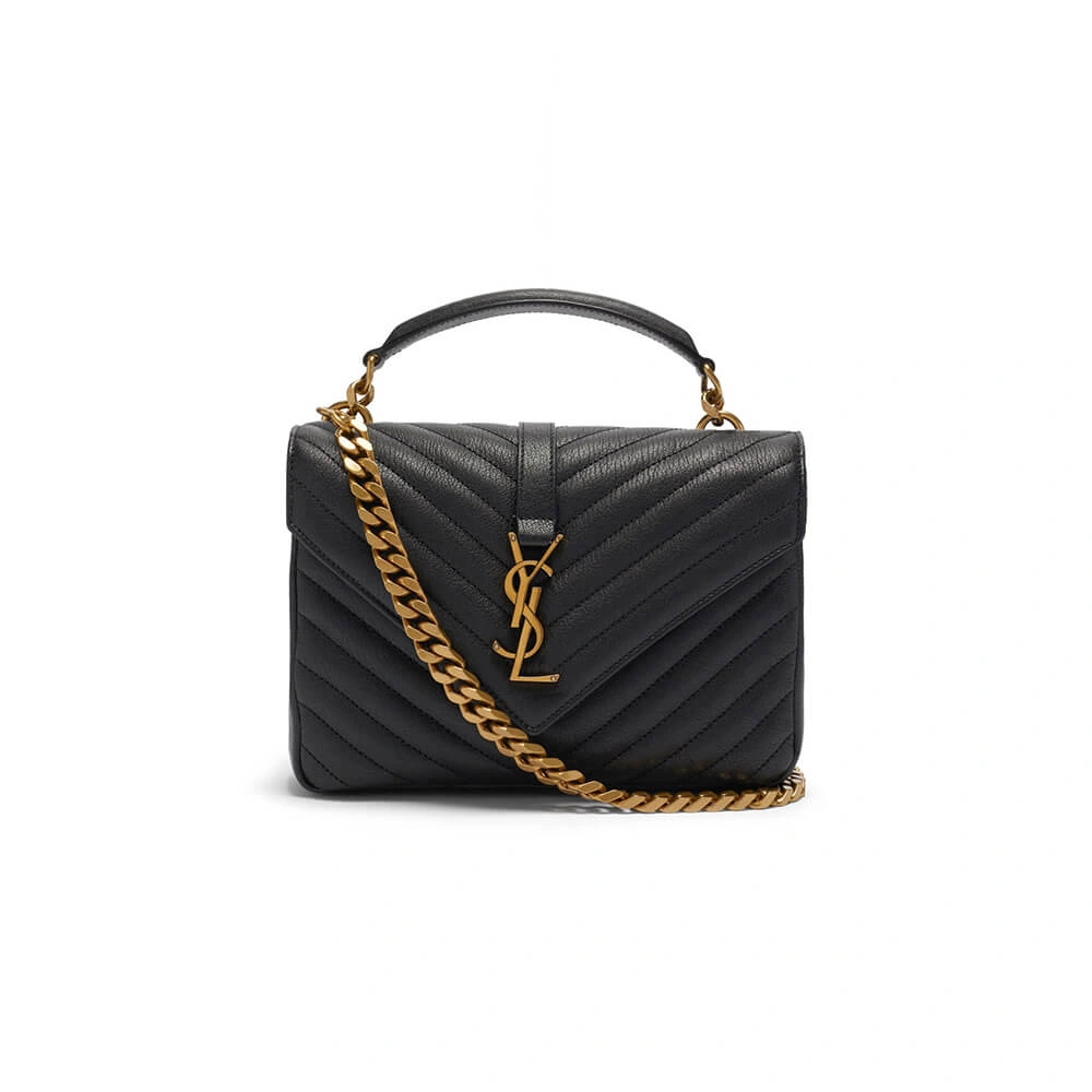 UrbanChic Saint Laurent College quilted-leather satchel bag 1459